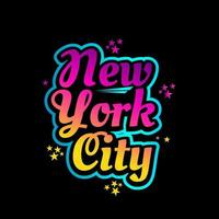 Novo Iorque cidade letras Projeto vetor. camiseta Projeto vetor