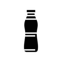 bebida suco plástico garrafa glifo ícone vetor ilustração