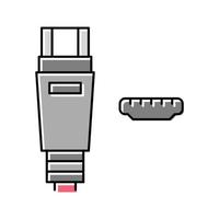 USB mini uma cor ícone vetor ilustração