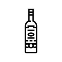 absinto vidro garrafa linha ícone vetor ilustração