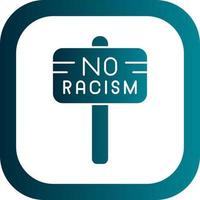 sem design de ícone de vetor de racismo