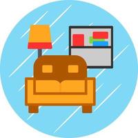 design de ícone de vetor de sala de estar