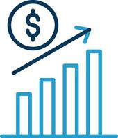 design de ícone vetorial de aumento de receita vetor