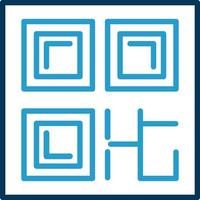 design de ícone vetorial de código qr vetor