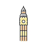 ilustração vetorial de ícone de cor big ben vetor