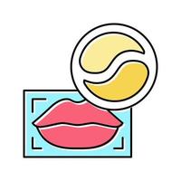 pacote de adesivos para olhos e lábios ilustração em vetor ícone de cor