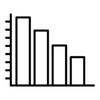 estilo de ícone do gráfico de barras vetor