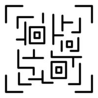 estilo de ícone de código qr vetor