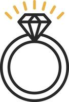 design de ícone de vetor de aliança de casamento