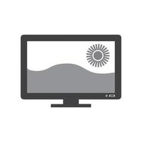 lustroso monitor ícone vetor ilustração, moderno Projeto para computador exibição