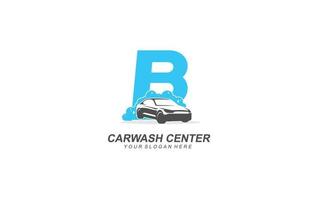 b carro lavar logotipo Projeto inspiração. vetor carta modelo Projeto para marca.