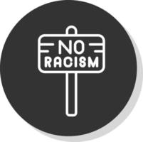 sem design de ícone de vetor de racismo