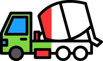 design de ícone de vetor de caminhão misturador