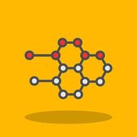 design de ícone de vetor de estrutura molecular