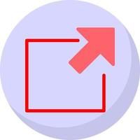 design de ícone de vetor quadrado alternativo de link externo
