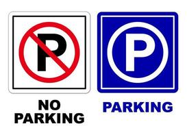 quadrado estacionamento Proibido placa conjunto agrupar imprimível modelo plano Projeto isolado público placa vetor