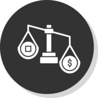 design de ícone de vetor de escala de dinheiro