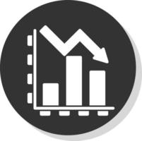 design de ícone vetorial de diagrama de declínio vetor