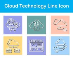 nuvem tecnologia vetor ícone conjunto