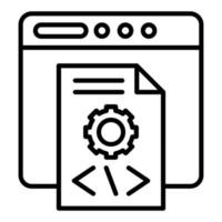 inscrição programação interface ícone estilo vetor