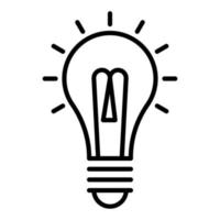 Edison luz lâmpada ícone estilo vetor