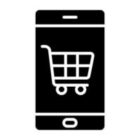 conectados Armazém de compras ícone estilo vetor