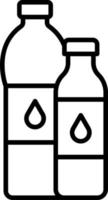 água garrafas ícone estilo vetor