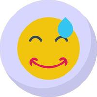design de ícone de vetor de suor de feixe de sorriso