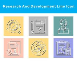 pesquisa e desenvolvimento vetor ícone conjunto