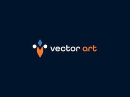 logotipo da letra v vetor