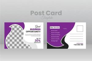 modelo de design de cartão postal vetor