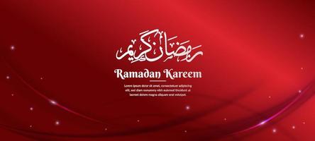 criativo Ramadã kareem Projeto com vermelho cor vetor