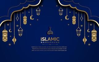 islâmico lindo cumprimento cartão com árabe caligrafia vetor