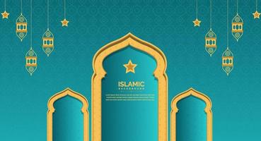 Ramadã kareem Projeto com mesquita vetor