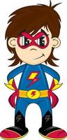 desenho animado mascarado heróico Super heroi personagem vetor