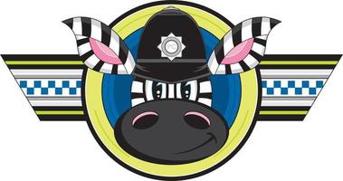 desenho animado clássico britânico zebra policial personagem vetor