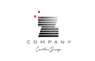 geométrico z alfabeto carta logotipo com linha e pontos. corporativo criativo modelo Projeto para o negócio e companhia vetor