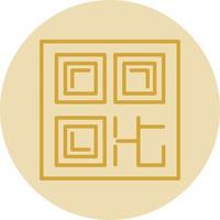 design de ícone vetorial de código qr vetor