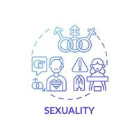 ícone de conceito de gradiente azul de sexualidade