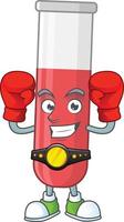 vermelho teste tubo desenho animado personagem vetor