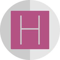 h design de ícone vetorial quadrado vetor