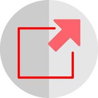 design de ícone de vetor quadrado alternativo de link externo