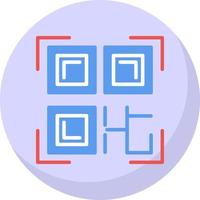 design de ícone vetorial de código qr vetor