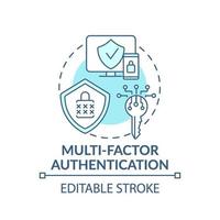 ícone do conceito de autenticação multifator vetor