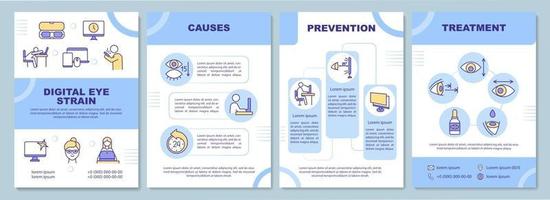 modelo de folheto digital de tensão ocular vetor