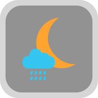 design de ícone de vetor de chuva de lua de nuvem