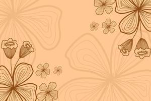 vetor de fundo floral line art