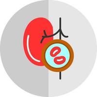 design de ícone vetorial de check-up renal vetor