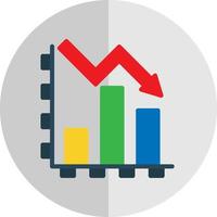 design de ícone vetorial de diagrama de declínio vetor