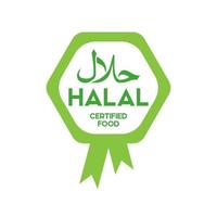 muçulmano tradicional halal Comida ícone vetor. Distintivos, logotipo, marcação, e rótulo. adequado para bandeira, folheto, comércio marca, embalagem vetor